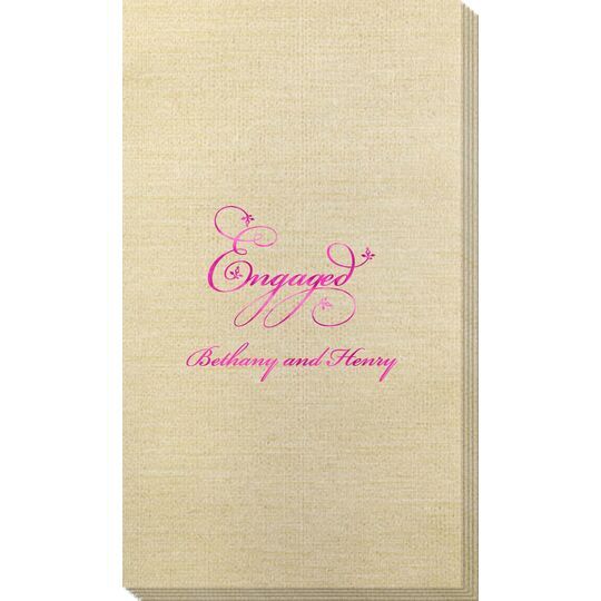 Elegant Engaged Bamboo Luxe Guest Towels